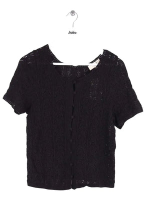 Top Sézane Noir en Coton, taille L - Seconde Main