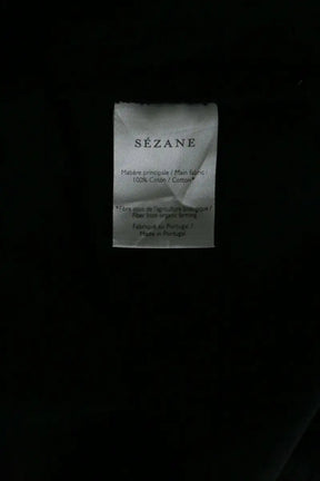 Top Sézane Noir en Coton