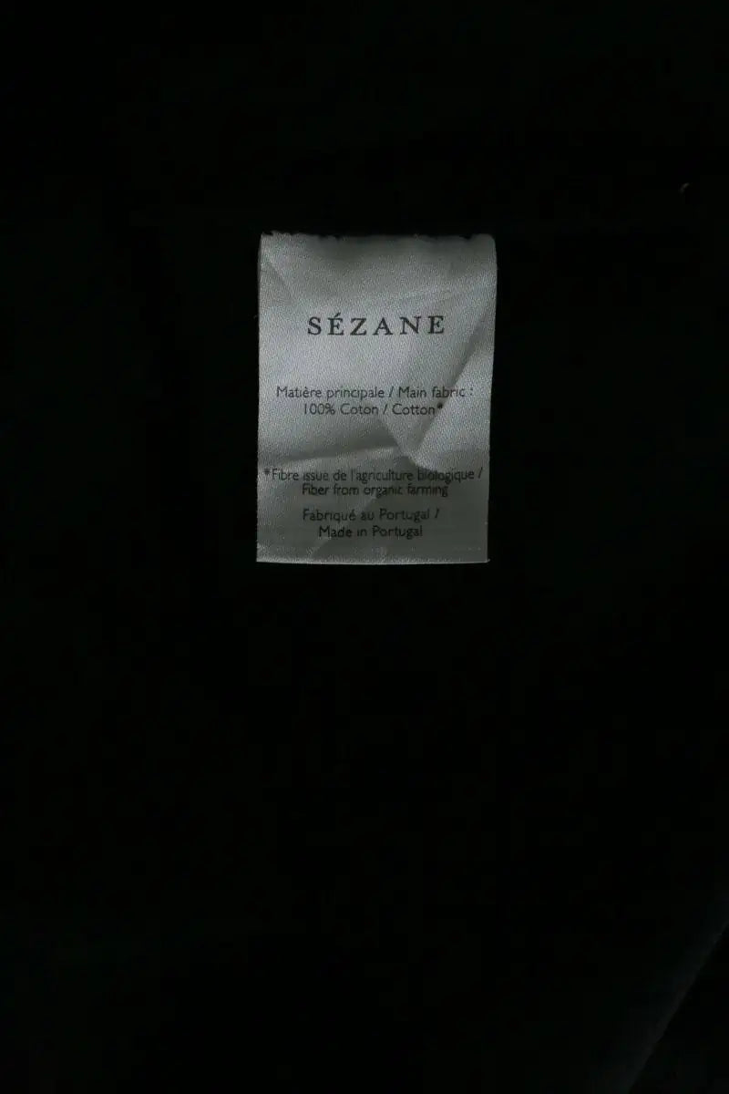 Top Sézane Noir en Coton