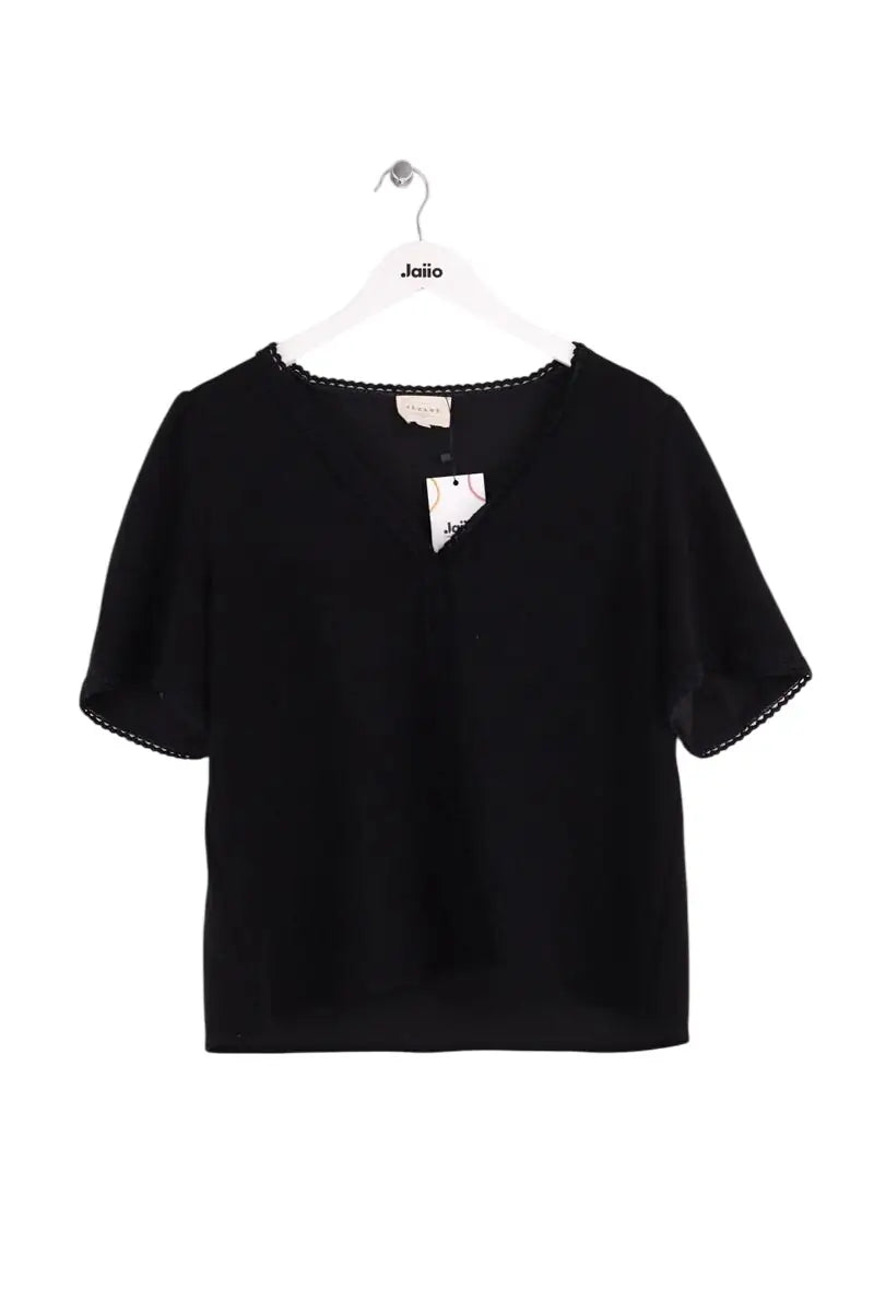 Top Sézane Noir en Synthétique, taille L - Seconde Main