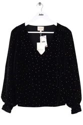 Top Sézane Noir en Synthétique, taille XS - Seconde Main