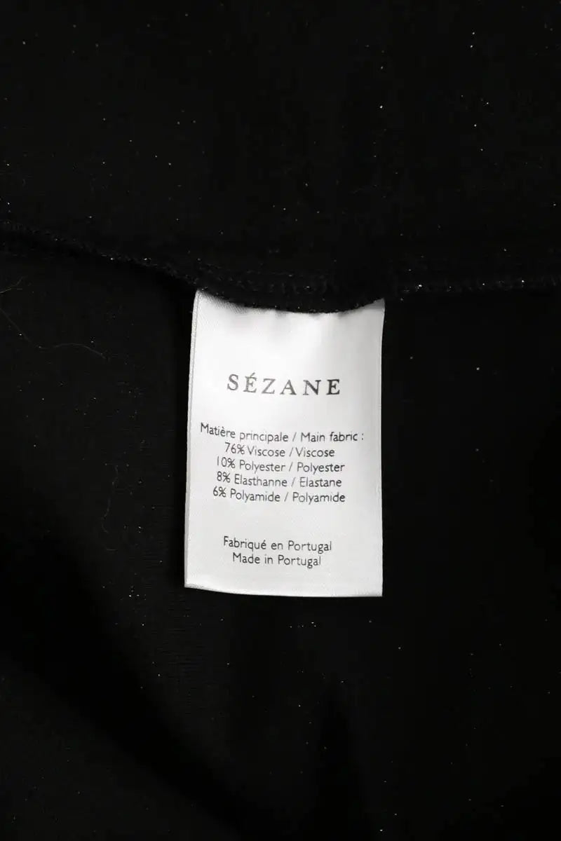 Top Sézane Noir en Viscose