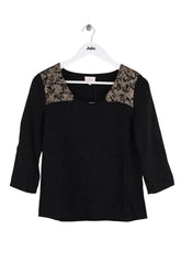 Top Sézane Noir en Viscose, taille S - Seconde Main