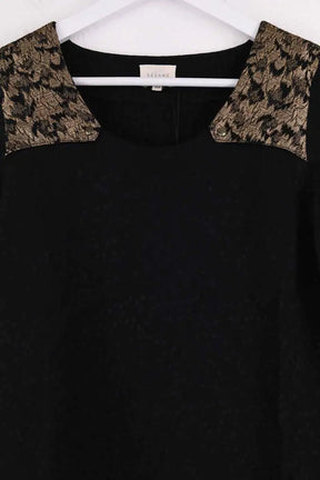 Top Sézane Noir en Viscose