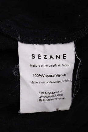 Top Sézane Noir en Viscose