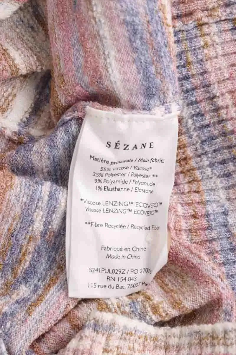 Top Sézane Rose en Viscose