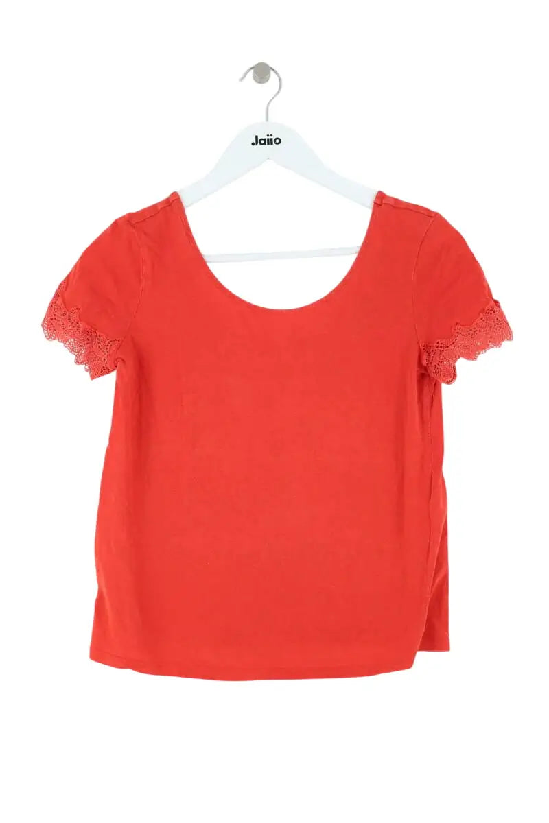 Top Sézane Rouge en Coton, taille XS - Seconde Main