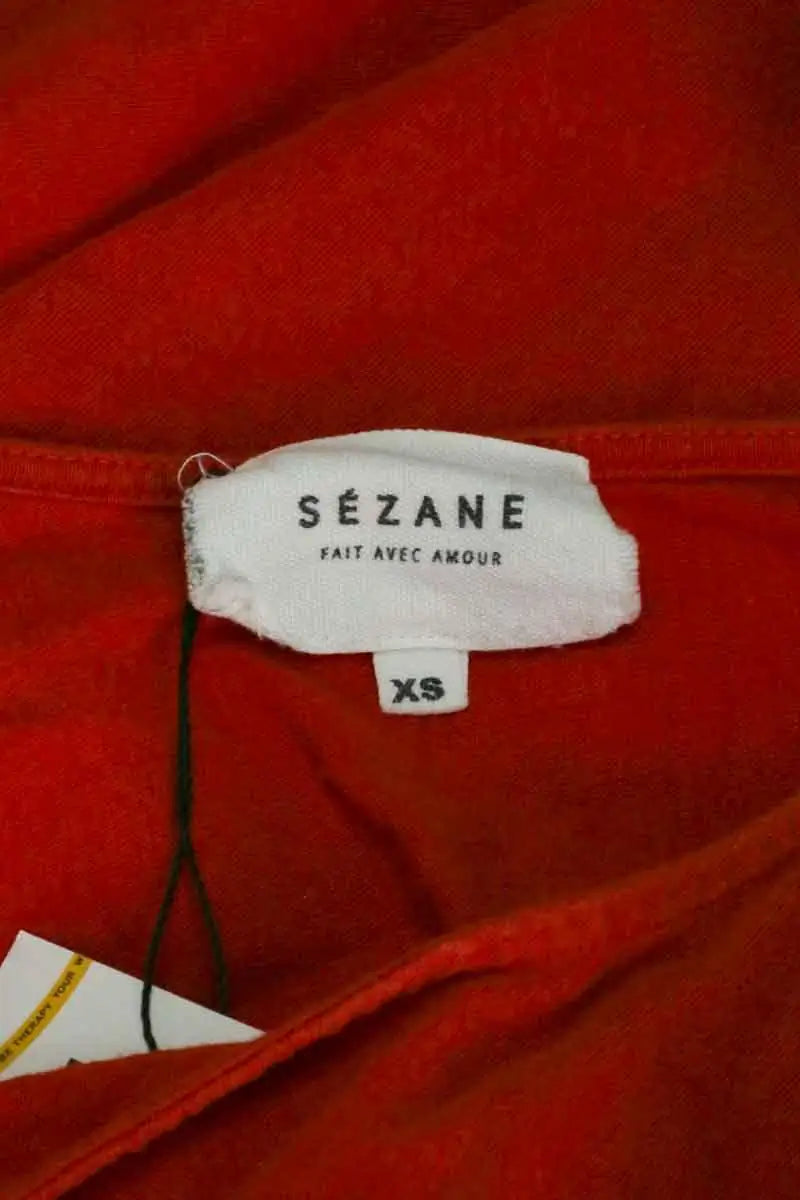Top Sézane Rouge en Coton