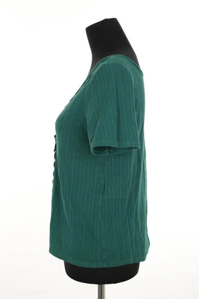 Top Sézane Vert en Coton