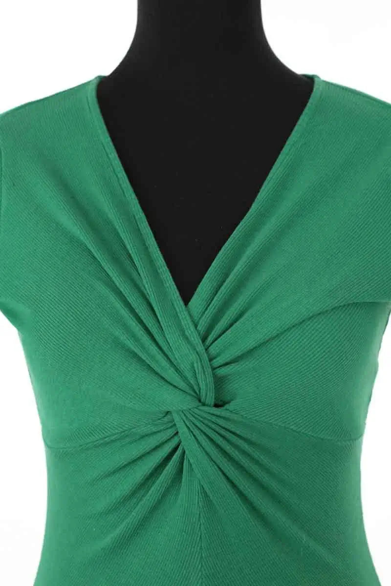 Top Sézane Vert en Coton