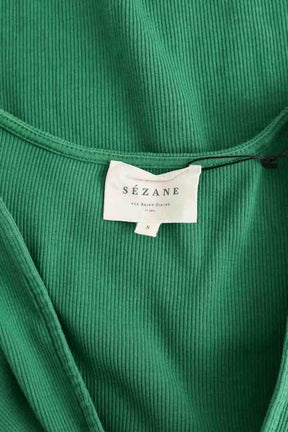 Top Sézane Vert en Coton