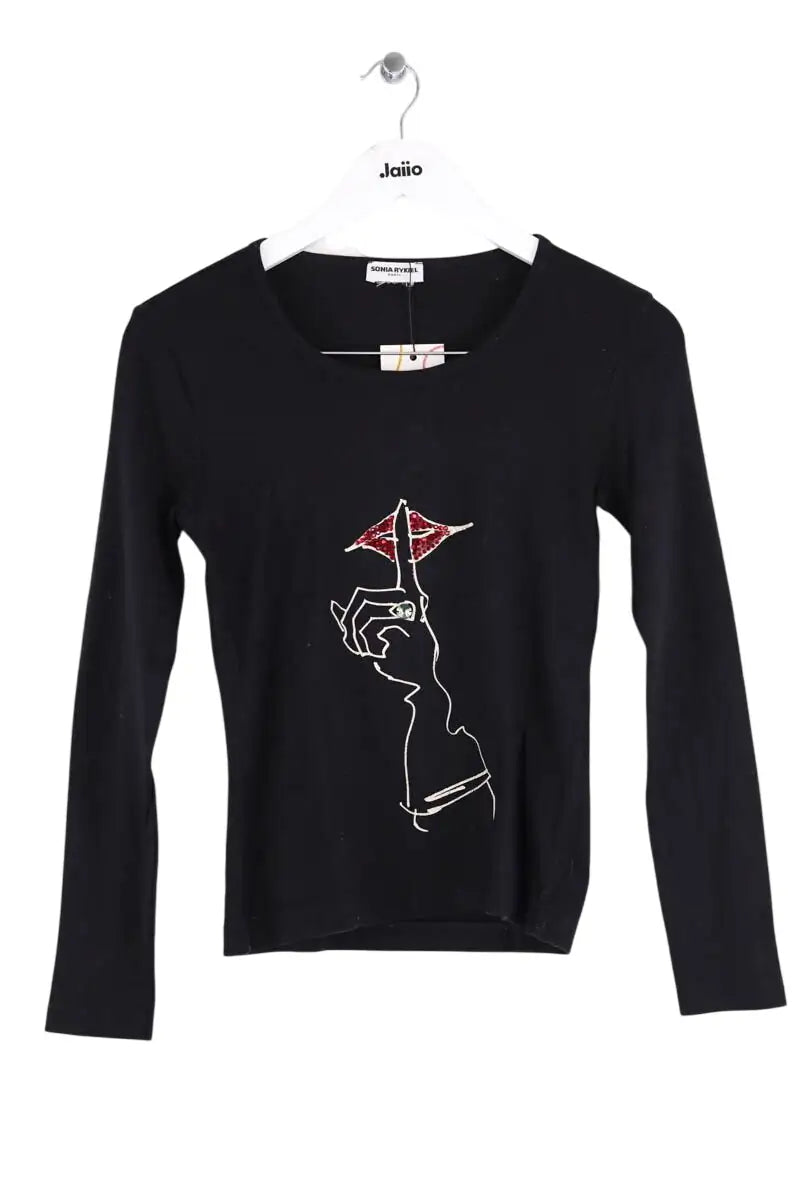 Top Sonia Rykiel Noir en Synthétique, taille S - Seconde Main