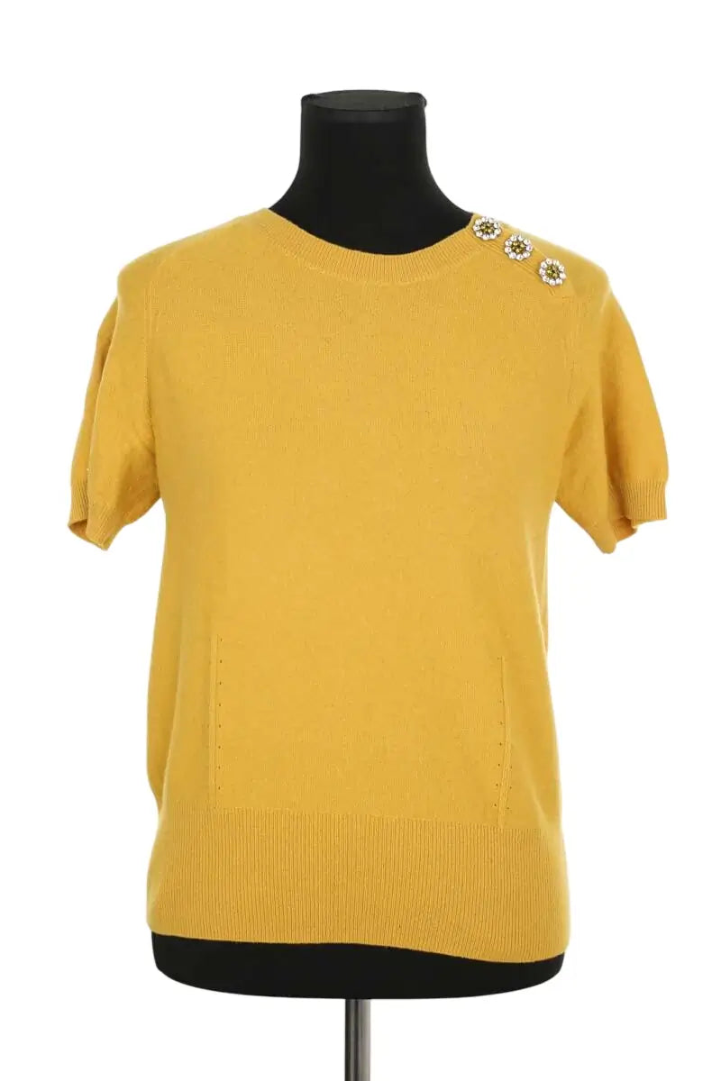 Top Tara Jarmon Jaune en Laine, taille M - Seconde Main