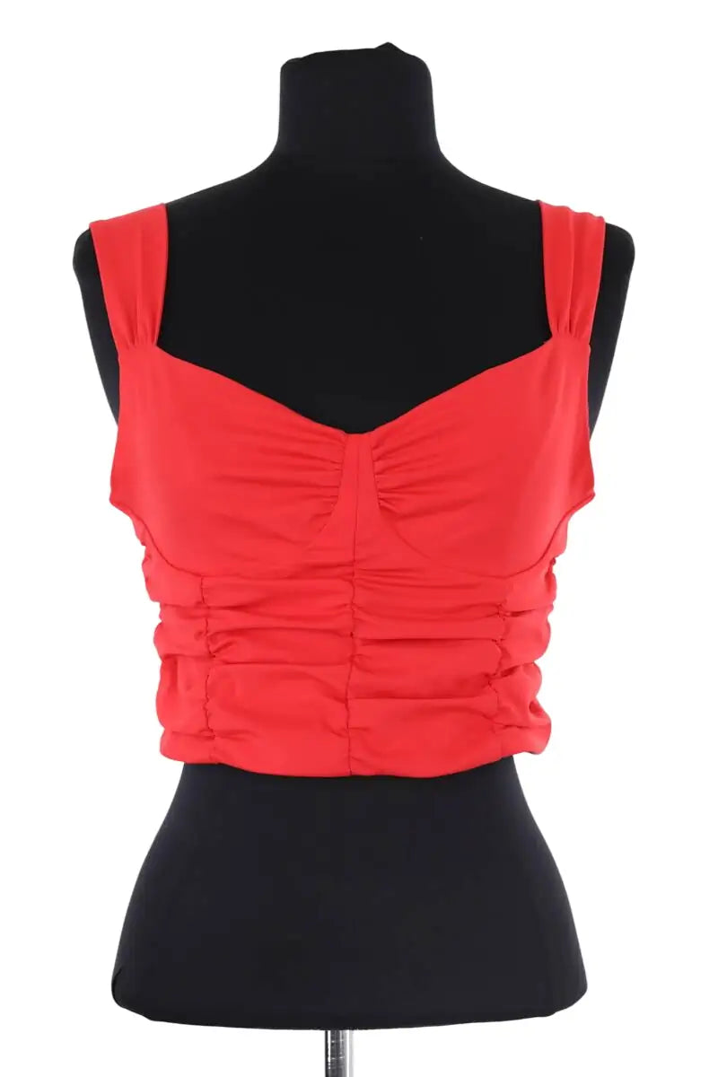 Top The Kooples Rouge en Synthétique, taille S - Seconde Main