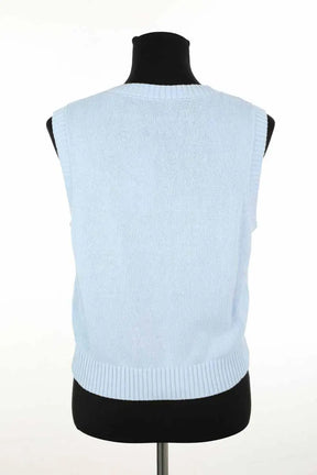 Top The Tiny Big Sister Bleu en Coton