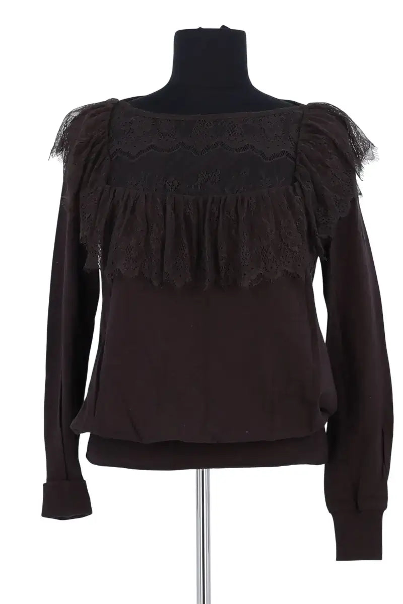 Top Vanessa Bruno Marron en Coton, taille M - Seconde Main