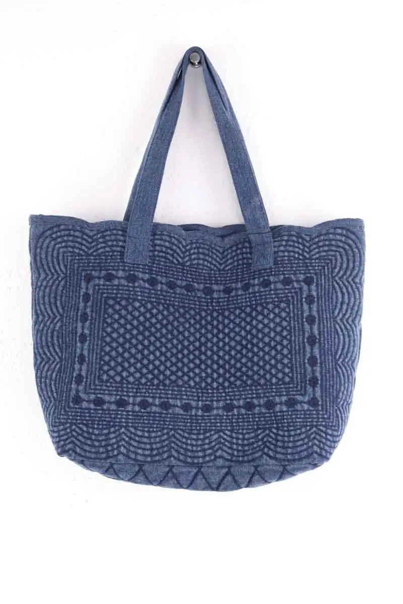 Totebag Sézane Bleu en Coton