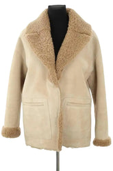 Manteau Ba&Sh Beige en Daim, taille XS - Seconde Main