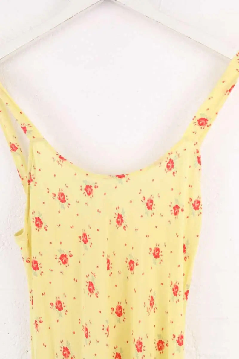 Robe Réalisation Jaune en Soie
