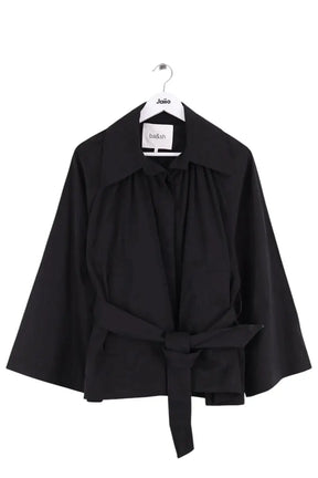 Trench-coat Ba&Sh Noir en Coton, taille M - Seconde Main