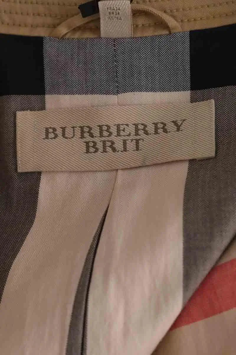 Trench-coat Burberry Beige en Coton