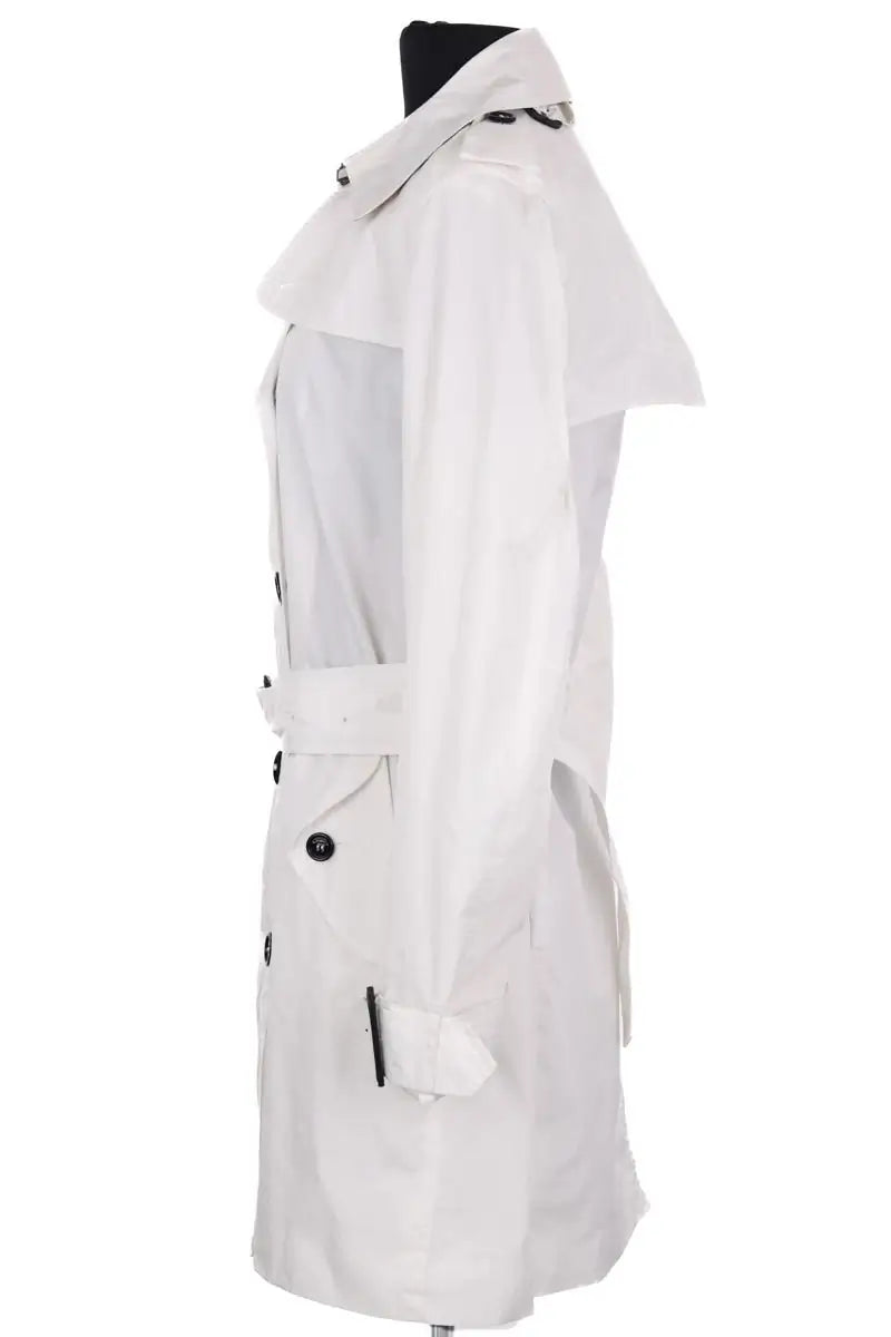 Trench-coat Burberry Blanc en Synthétique