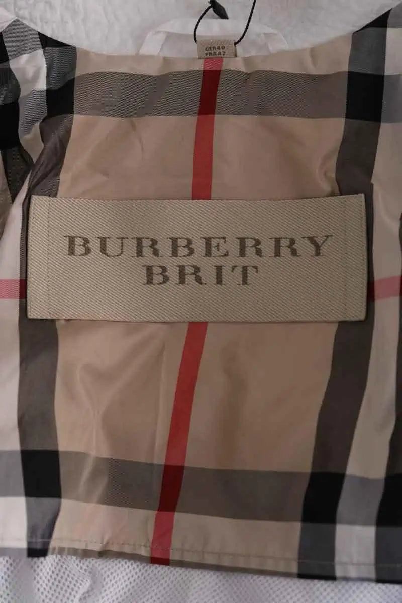 Trench-coat Burberry Blanc en Synthétique