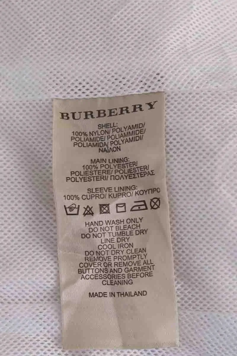 Trench-coat Burberry Blanc en Synthétique