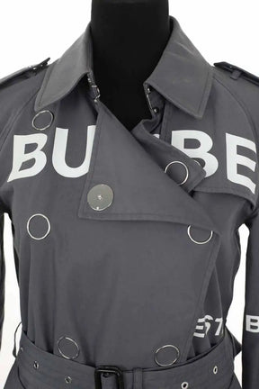 Trench-coat Burberry Gris en Coton