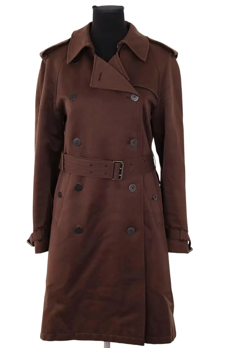 Trench-coat Burberry Marron en Coton, taille M - Seconde Main