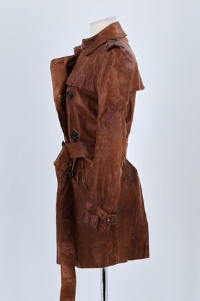 Trench-coat Burberry Marron en Cuir