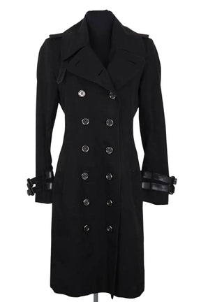 Trench-coat Burberry Noir en Coton, taille M - Seconde Main