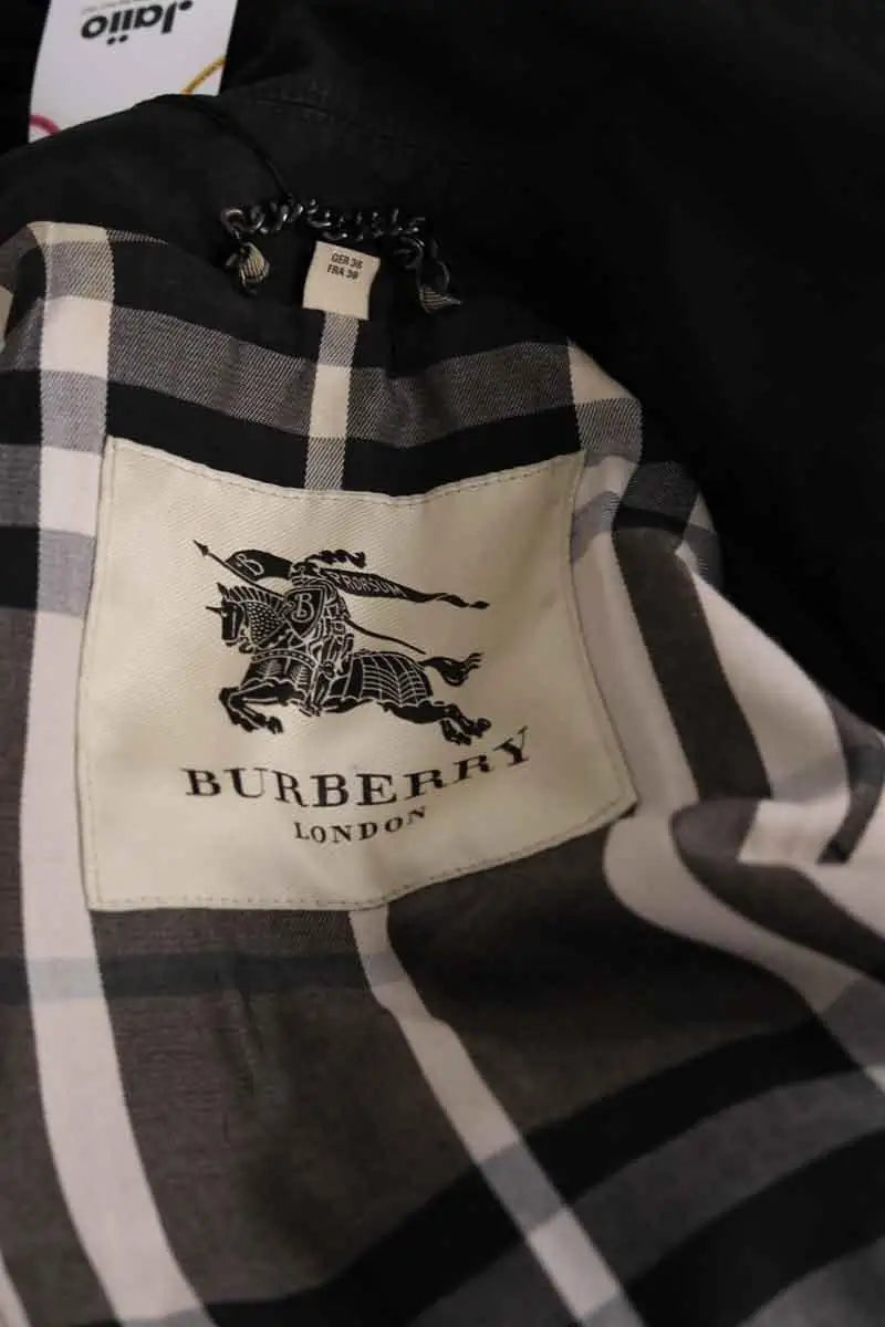 Trench-coat Burberry Noir en Coton