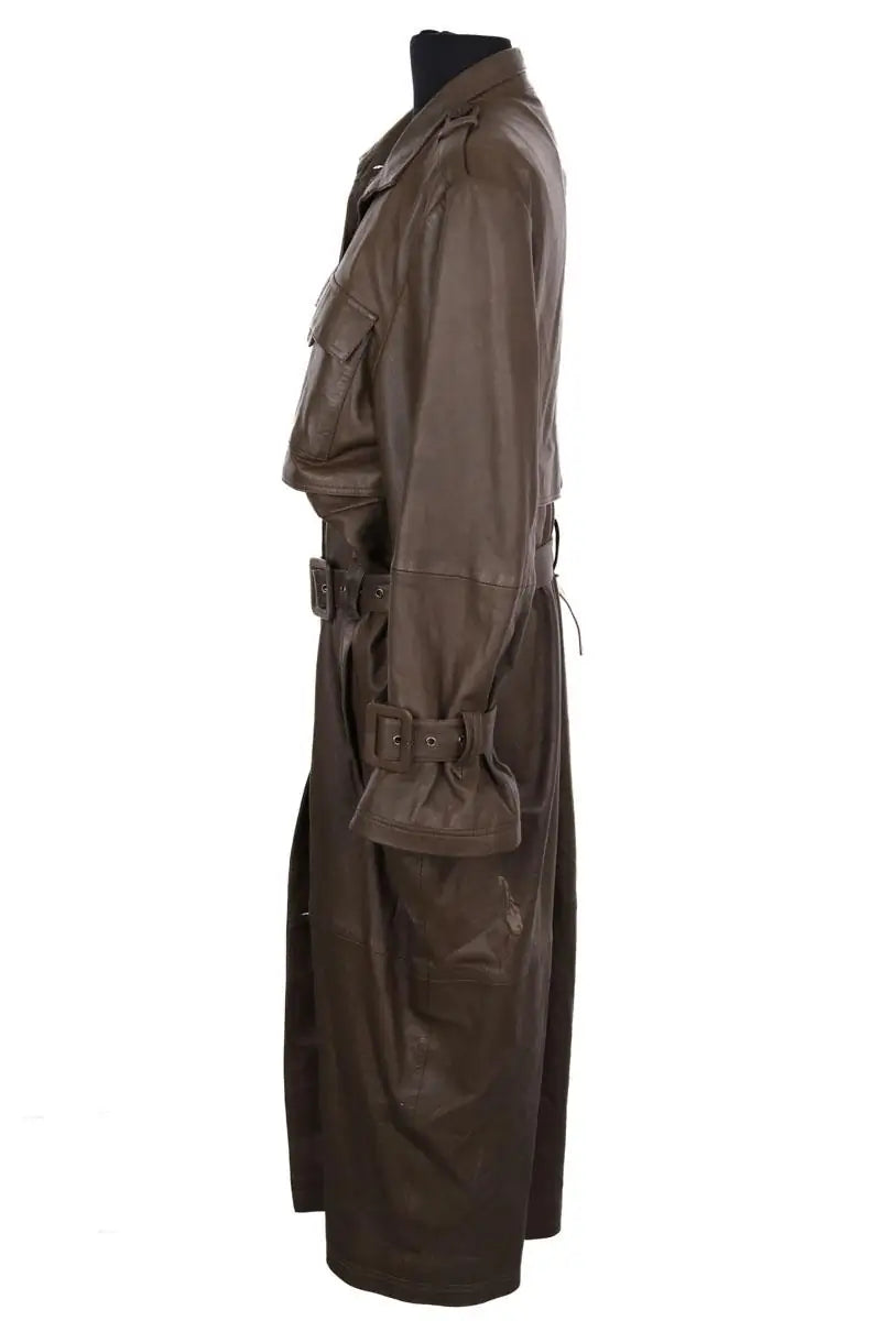 Trench-coat Gestuz Kaki en Cuir