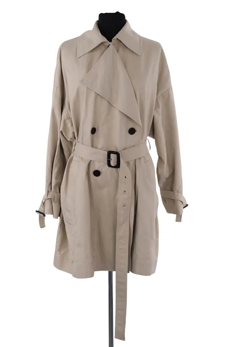 Trench-coat Iro Beige en Coton, taille M - Seconde Main