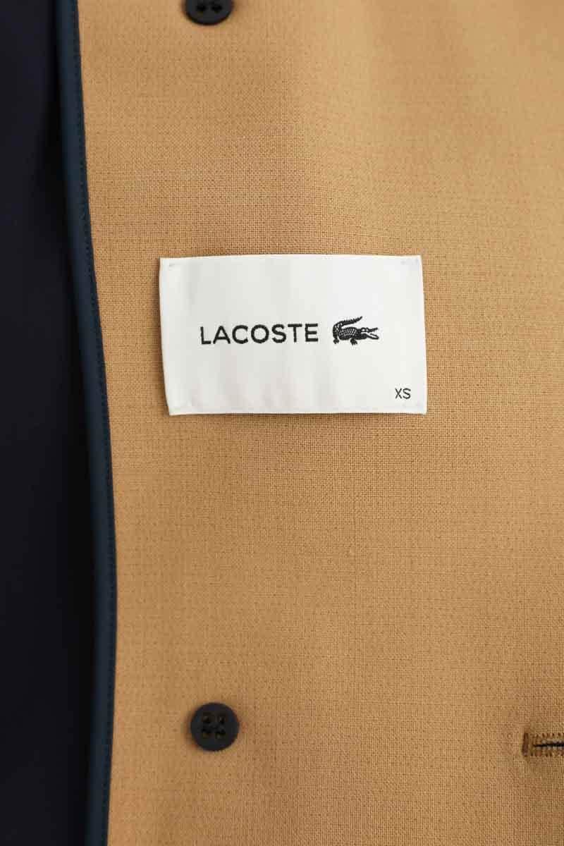Trench-coat Lacoste Camel en Laine