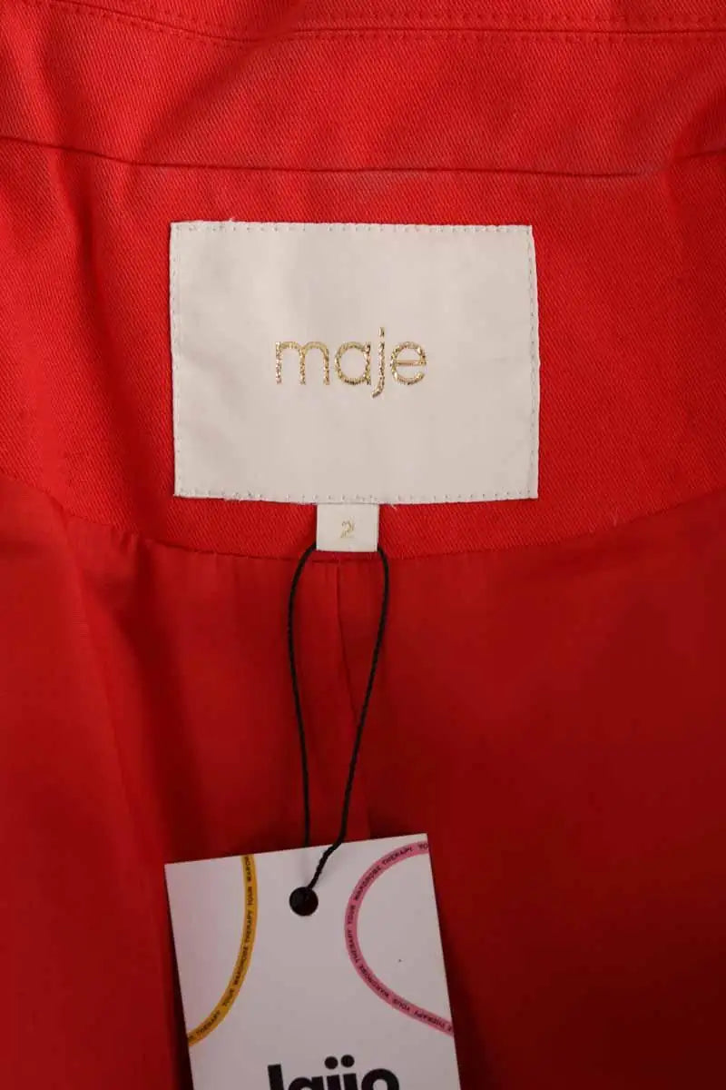 Trench-coat Maje Rouge en Coton