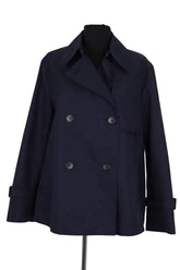 Trench-coat Max Mara Bleu en Coton, taille L - Seconde Main