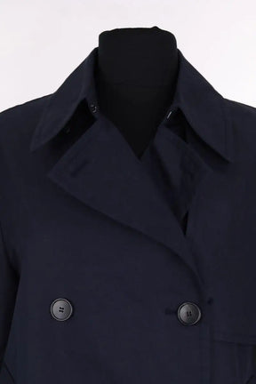 Trench-coat Max Mara Bleu en Coton