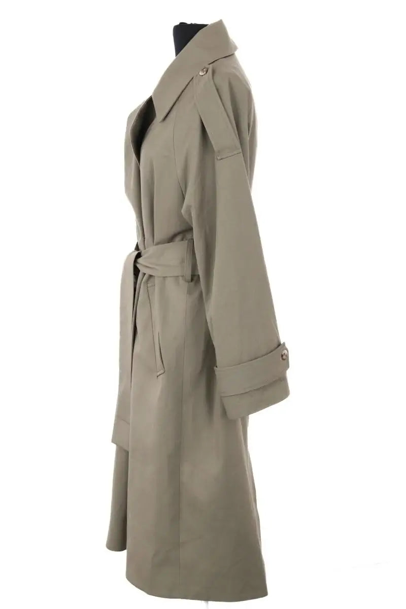 Trench-coat Musier Kaki en Synthétique