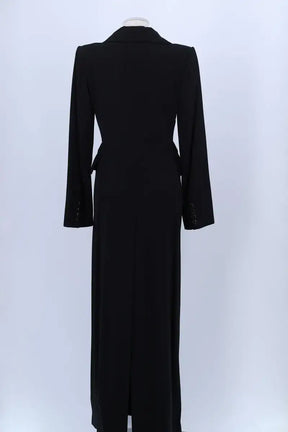 Trench-coat Plein Sud Noir en Laine