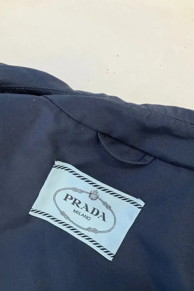 Trench-coat Prada Bleu en Coton