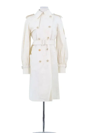 Trench-coat Red Valentino Ecru en Coton, taille M - Seconde Main