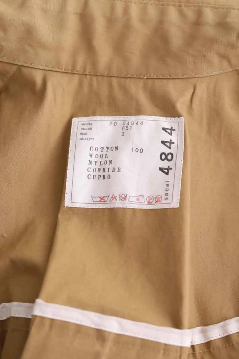 Trench-coat Sacai Beige en Coton