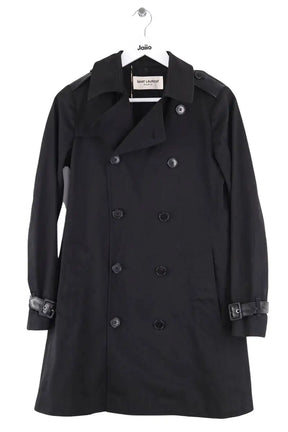 Trench-coat Saint Laurent Noir en Synthétique, taille M - Seconde Main