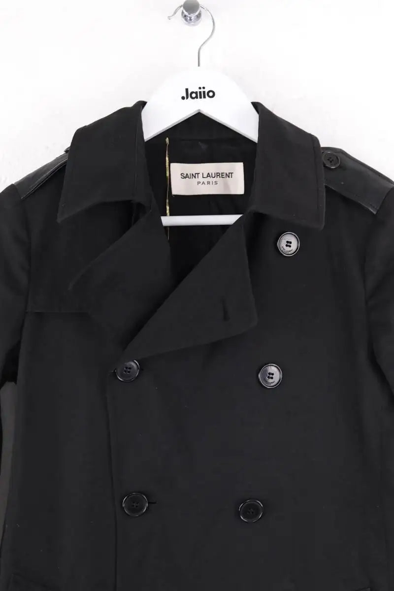 Trench-coat Saint Laurent Noir en Synthétique