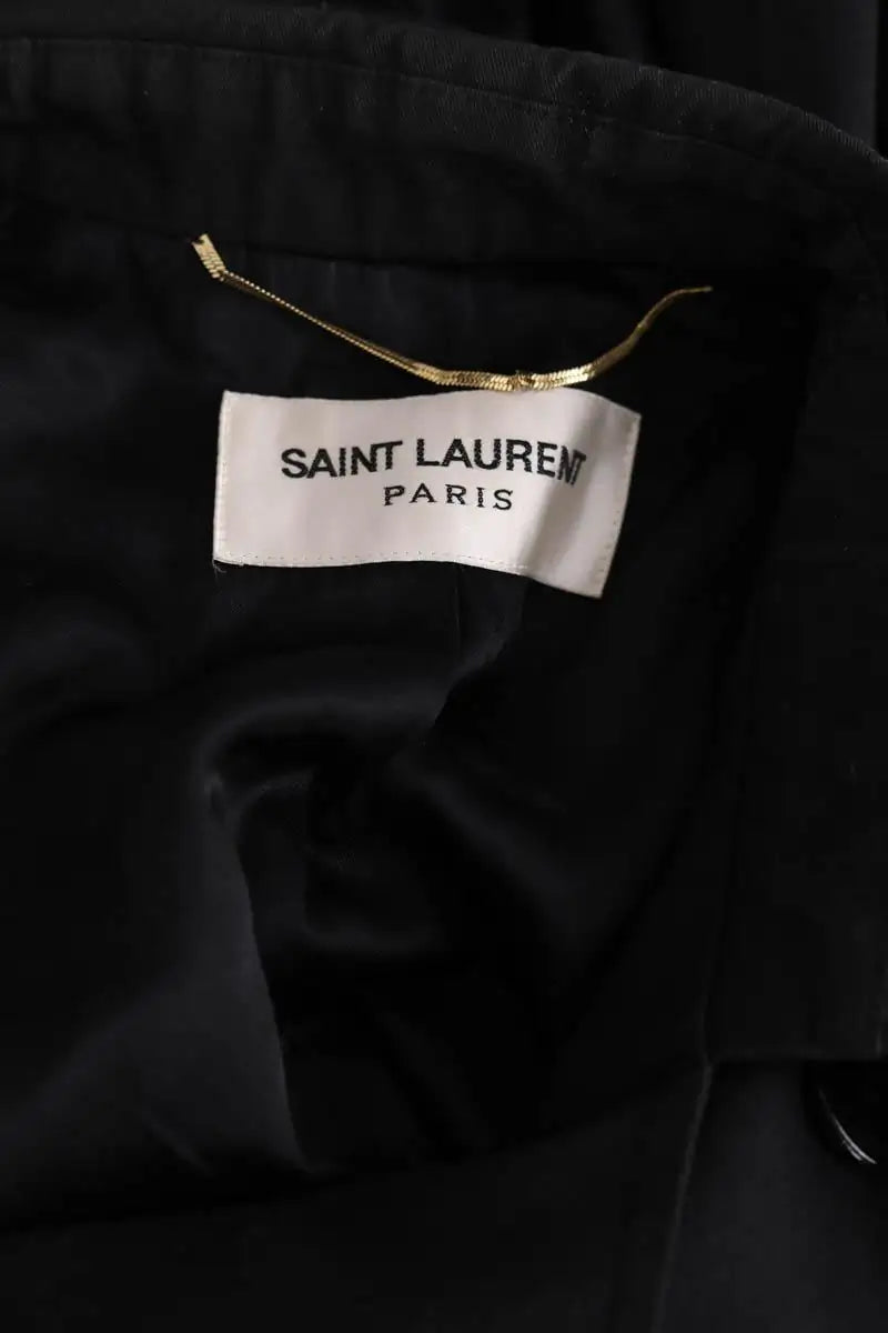 Trench-coat Saint Laurent Noir en Synthétique