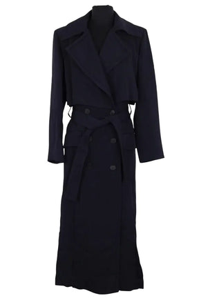 Trench-coat Sandro Bleu en Synthétique, taille L - Seconde Main
