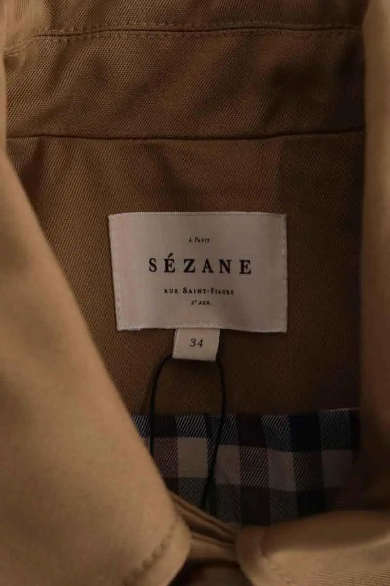 Trench-coat Sézane Camel en Coton