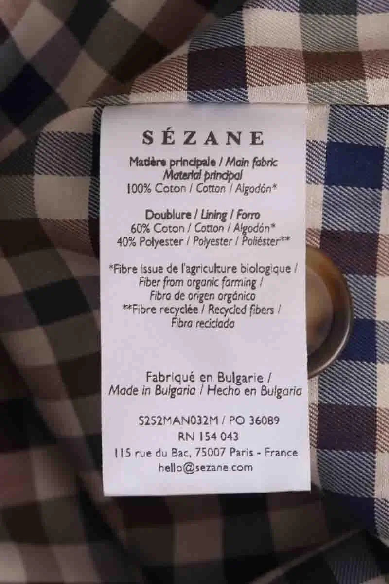Trench-coat Sézane Camel en Coton